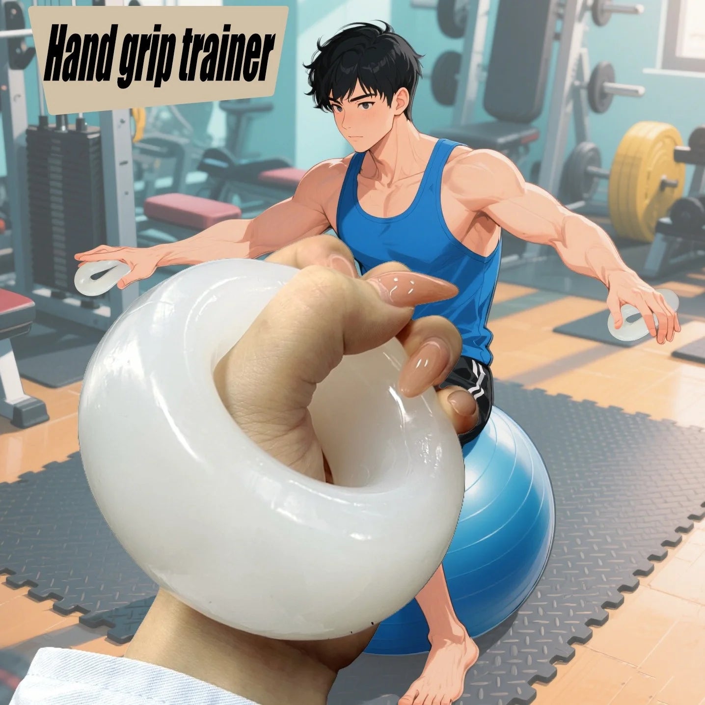 Adult Male Muscle Strength Trainer Yoga Gym Supplies Hand Small Muscle Grip Massager Bedroom Supplies Multi-purpose Trainer