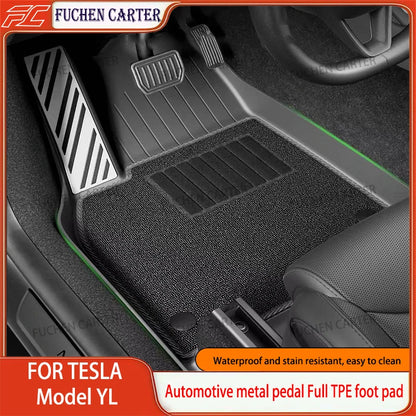 Car Floor Mats for Tesla NEW Model YL 2026 Car Four Seasons Waterproof Non-slip Floor Mat Trunk Mat TPE Special Car Accessories