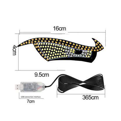 USB RGB Dynamic Big Devil Eyes Light for Cars Trucks, LED Window Screen Animation Sign Flexible Display Panel