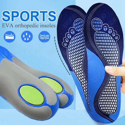 EID 1/2 Pairs Premium Orthopedic Sport Insoles EVA Health Sole Pad Running Insert Arch Support Plantar Fasciitis man women