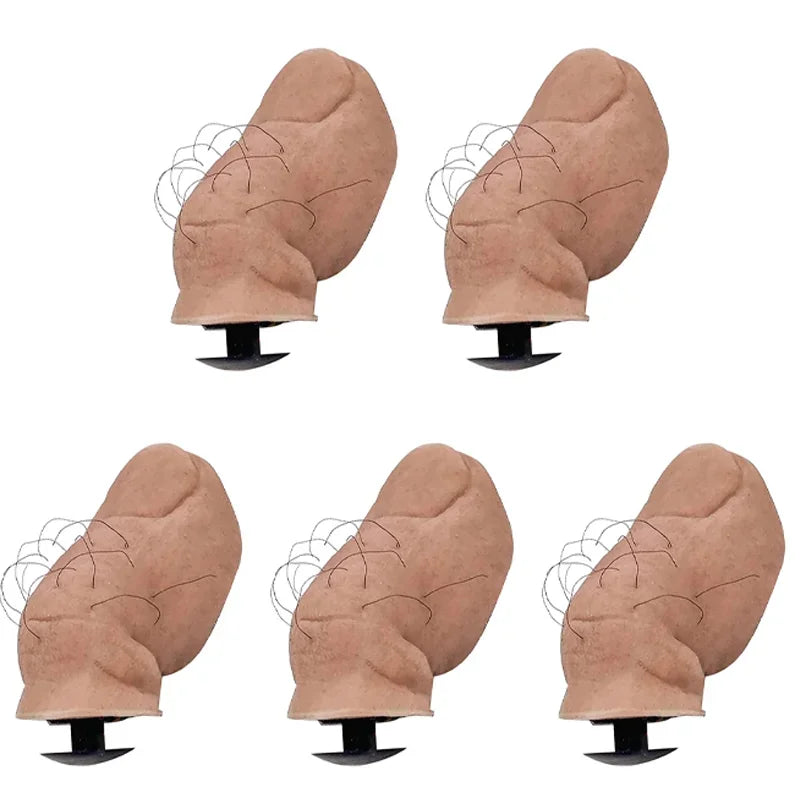 5/10Pcs Sets Hairy/Hairless Big Toe Funny Creative Hole Shoes Big Toe Shoes Buckle Decor Shoe Decoration Buckles Accessories