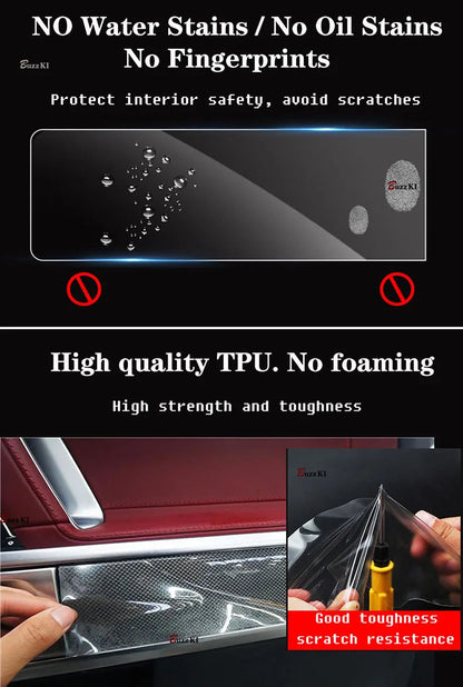 For ZEEKR 7X 2025 2024 Accessories interior film transparent TPU PPF Navigation Gear Panel Center Console Anti-scratch Sticker