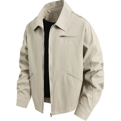 Oversize Loose Men's Denim Jacket Autumn 100% Cotton High Quality Casual Coats Fashion Hip-Hop Rock Streetwear Comfort Outerwear