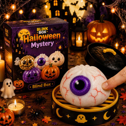 Halloween Ghost Maltose Squishy Squeeze Toy Hand Grip Stress Relief Fidget Sensory Gift Box Set Kids Party Decor