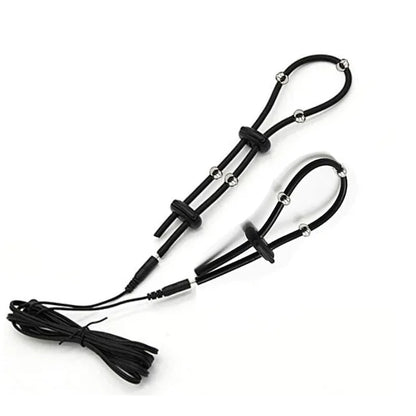 Electric Shock Bdsm Cock Sheath Ball Stretcher Host Cable E-stim Penis Ring Electro Sex Toy for Men Glans Testicle Loops Massage