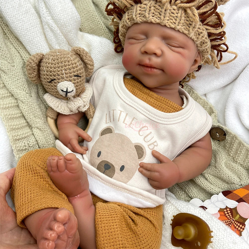 20Inch Open Mouth Pascale Full Soft Body Silicone Reborn Baby Lifelike Skin Veins Doll Anatomically Correct for Gift