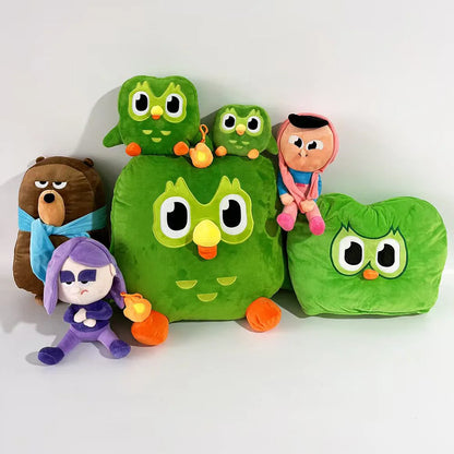 TreasuringU 2026 New Green Owl Plush Toy Kawaii Cute Bear Stuffed Dolls Cool Purple Girls Plushie Duobuff Children Birthday Gift