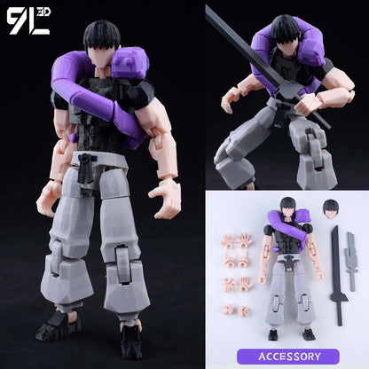 9L3D Printed Lucky Dummy 13 Spider-Man 3D Printed Action Figure, Multi-Jointed Poseable Anime Model, Collectible Gift for Fans