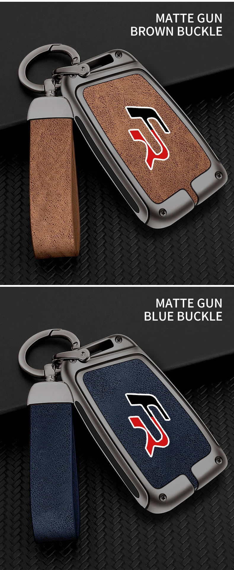Suitable for Seat Ateca Leon FR 2 Ibiza zinc alloy car key cover high-end genuine leather car key case buckle auto accessories