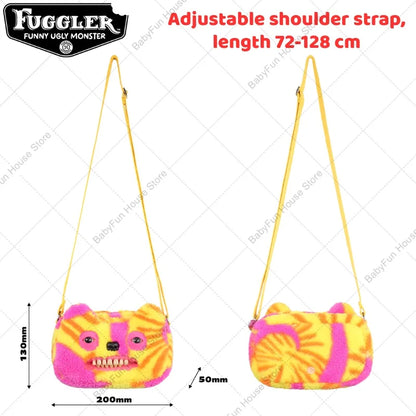 Original Fuggler Funny Ugly Teeth Monster Plush Toys Shoulder Bag Wide Eyed Weirdo Sphynx Cat Sir Belch Peluche Dolls Crossbags