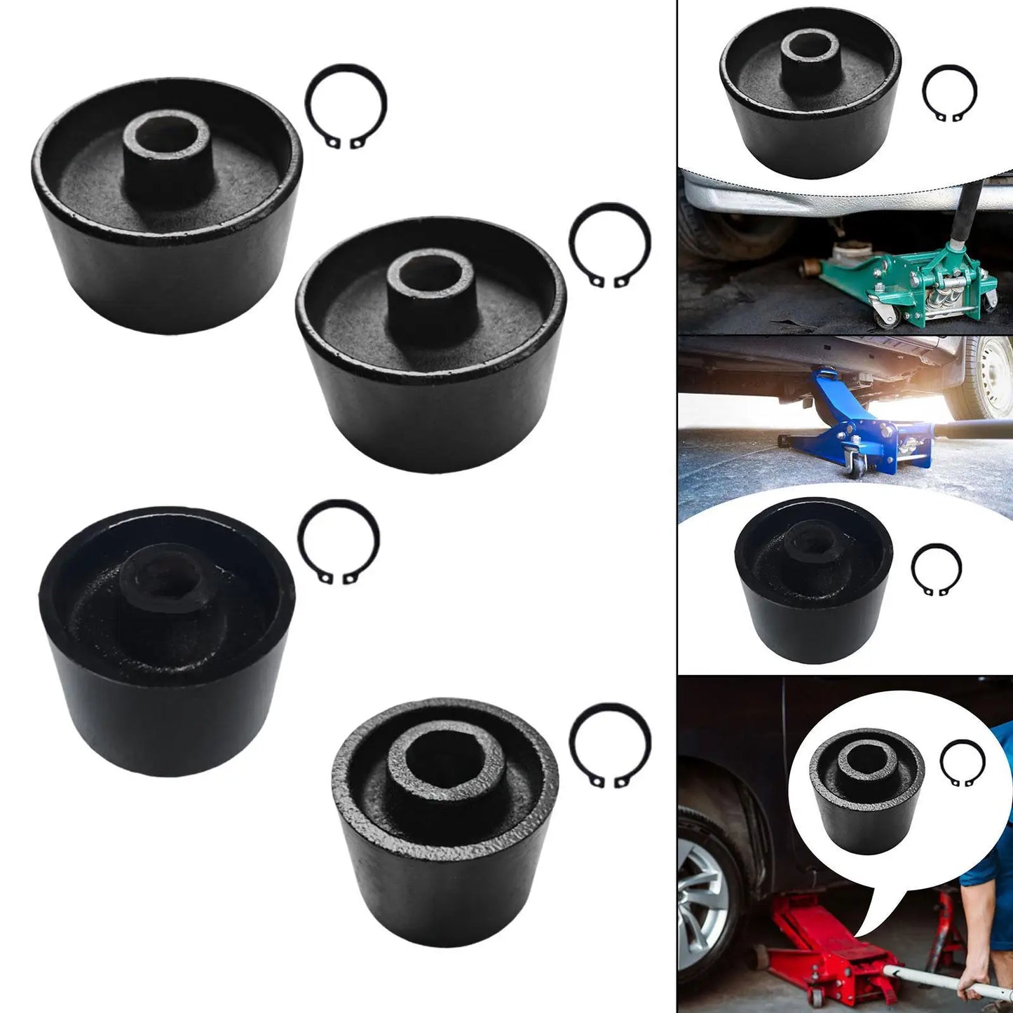 Universal Hydraulic Jack Front Wheels Metal Caster Auto Accessories Replacement for 3 Ton 4 Ton Horizontal Floor Jack