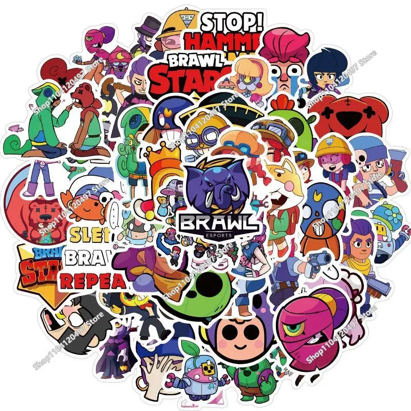 Animation Boys Girls PRIMO Brawler Toy Figures Plushies Leon Spike Shelly Figure Kids Game Toy Figures Birthday Gift