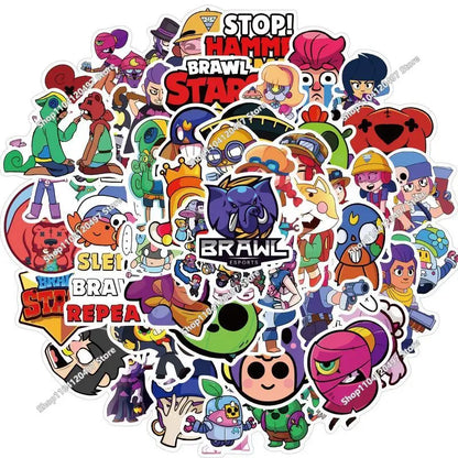 Animation Boys Girls PRIMO Brawler Toy Figures Plushies Leon Spike Shelly Figure Kids Game Toy Figures Birthday Gift