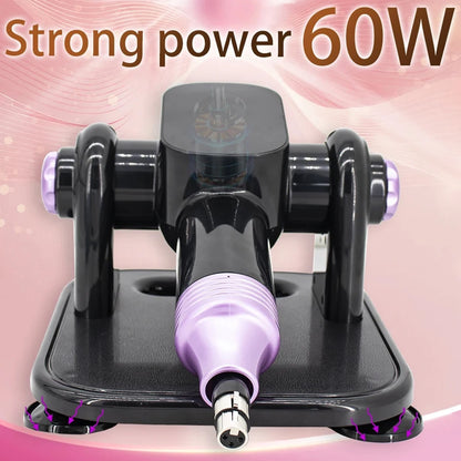 60W Automatic Sex Machine with Big Black Dildo for Women Love Machine Masturbation Pumping Gun for Couple Men Sex Toys