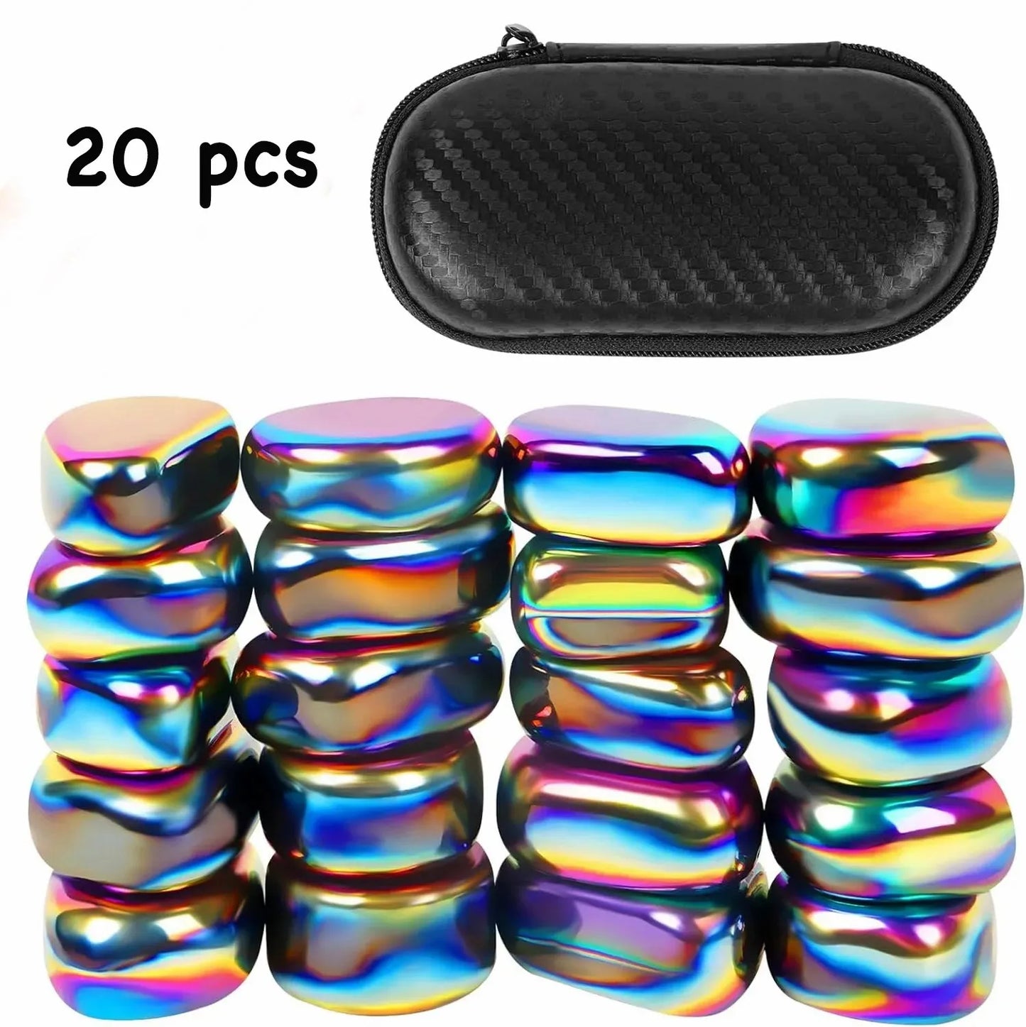 20 Pieces Colored Black Stone Chessboard Chess Game Game With Stones Game With Rocks Magn Leisure Battle Toy Games
