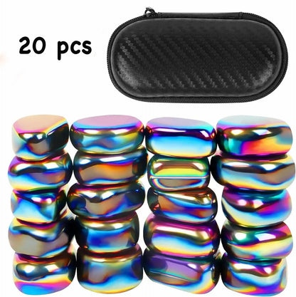 20 Pieces Colored Black Stone Chessboard Chess Game Game With Stones Game With Rocks Magn Leisure Battle Toy Games