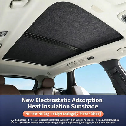 Car Sunroof Insulation Roof Visor For Volkswagen VW Tiguan 5N 2010~2017 16 Anti-UV Electrostatic Adsorption Sky Curtain Sunshade