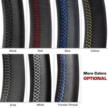 For Seat Leon Cupra R Leon ST Cupra Leon ST Cupra Ateca Cupra Ateca FR Anti-Slip Black Suede Braid Car Steering Wheel Cover