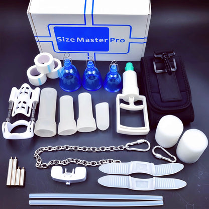 Size Master Penis Extender Male Dick Enlargement Edge Stretcher Pump Strap Extension Penis Enlarger Erection Sex Toys for Men