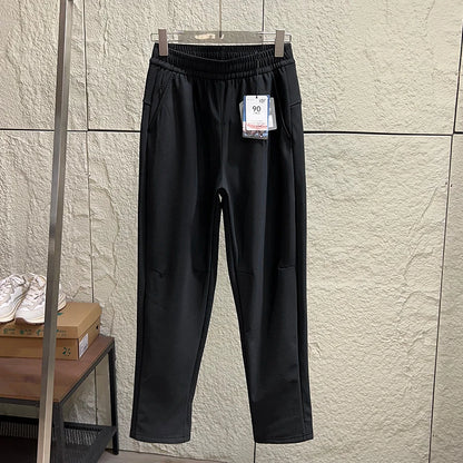 Outdoor Softshell down Pants Thickened Winter Commuting Trousers Men's Youth Fashion Warm Casual Nylon Spandex Fabric