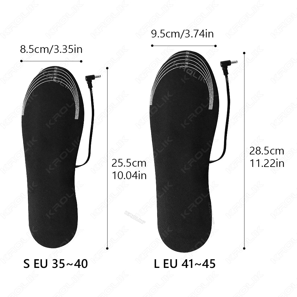 USB Electric Foot Warming Pad Feet Warmer Pad Insoles Heated Mat Winter Outdoor Walking Heating Insoles Winter Warm