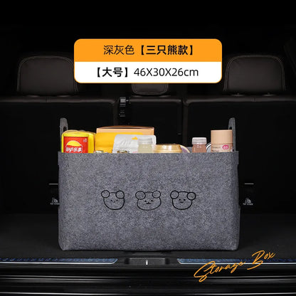 Car trunk storage box, car storage box, large capacity trunk organizer, foldable storage box for cars