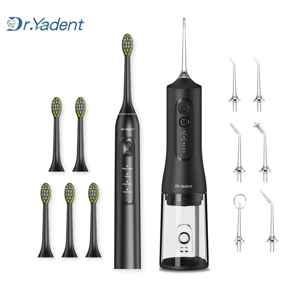 Dr.Yadent YD05+YD06 Gift Set Electric Toothbrush&Oral Irrigator Combo Budget Pick for Thanksgiving Oral Care Deep Cleaning Set