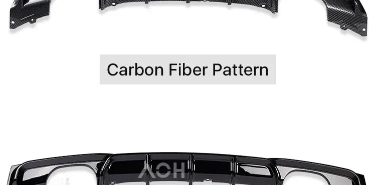 For BMW 3 Series F30 F31 2012-2019 MP Rear Bumper Diffuser LipCarbon M Tech Diffusor Body Kit M Sport Gloss Black 320i 328i