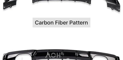 For BMW 3 Series F30 F31 2012-2019 MP Rear Bumper Diffuser LipCarbon M Tech Diffusor Body Kit M Sport Gloss Black 320i 328i