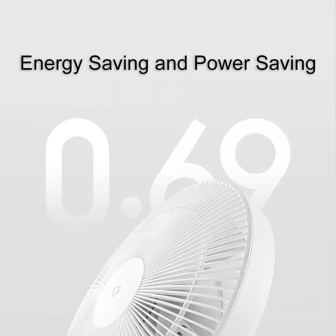 MIJIA Smart DC Inverter Floor Fan 1X Upgrade With 7-Blade,140° Wide-Angle Airflow,Low 25.6dB Noise,Wired Fan With Adapter