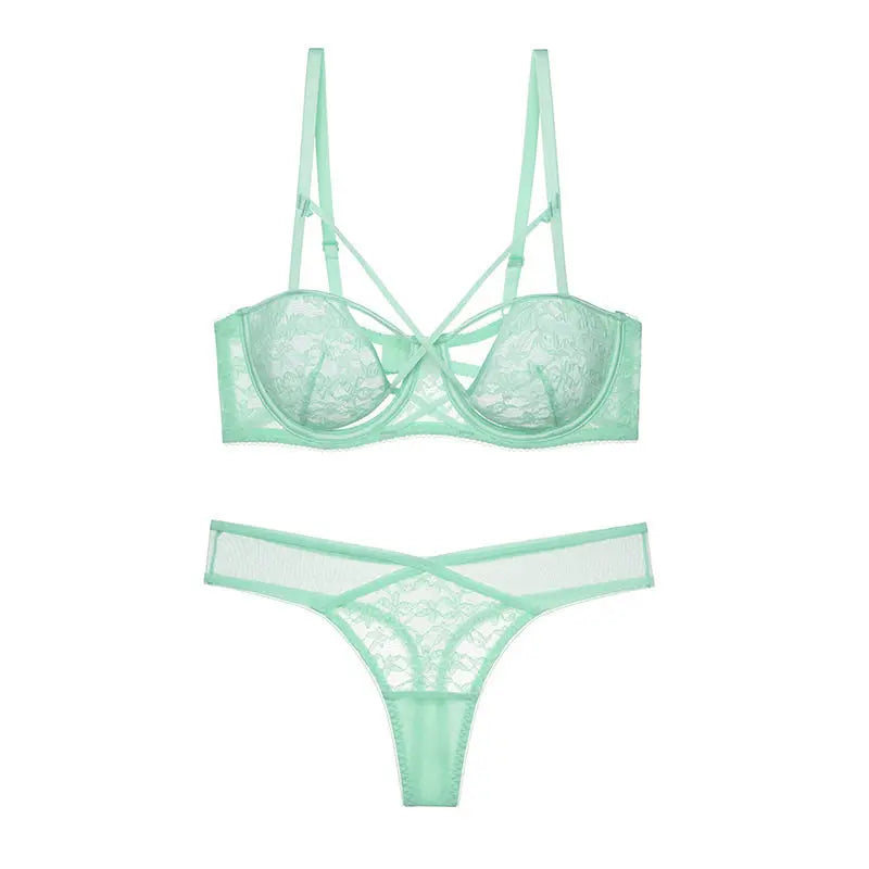 New Arrival French Style Lace Bra Set Female Push Up Underwire Thin Cup Anti Sagging Comfort Lingerie Suit For Everyday Wear Set