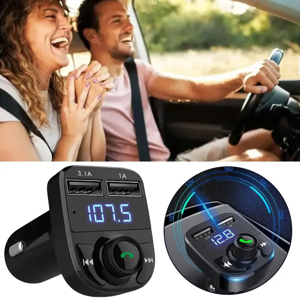 1/3/5PCS Car Bluetooth FM Transmitter Wireless Radio Adapter For Auto Music Stereo Player Dual USB Fast Charger For Smart Phone