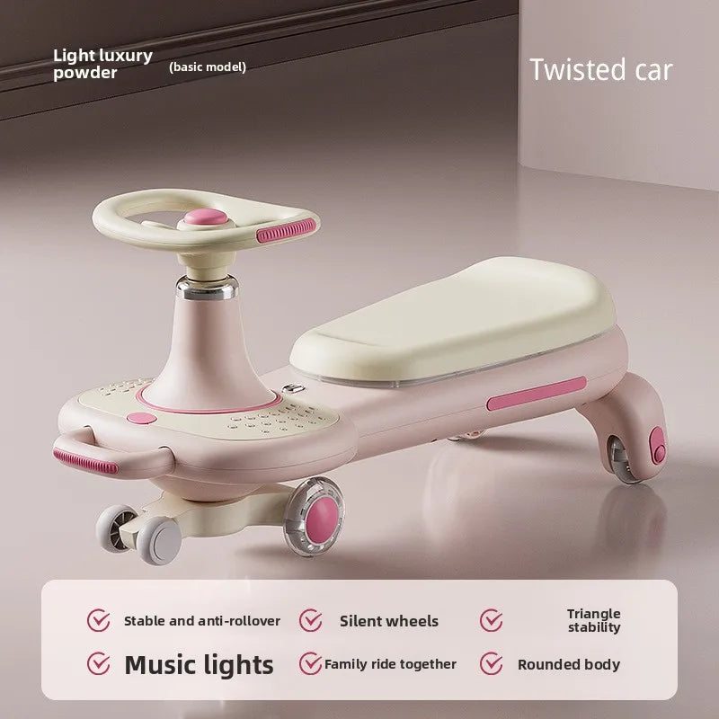 Twist Ride Car Two Seater Toddlers Adults 2025 Model Baby Swinging Car Adults Can Sit Children's Wiggle Car