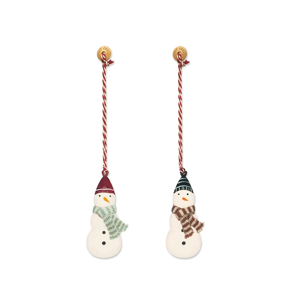 Aizulhomey Metal Christmas ornaments double-sided hand painted iron pendant christmas tree decoration gifts arts handicraft