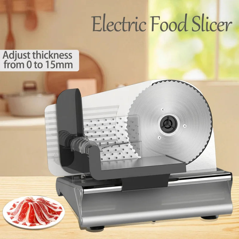 Professional Multifunctional Household Electric Food Slicer Cutter for Toast Bread, Beef Lamb Rolls - Easy Operation Kitchen Cut