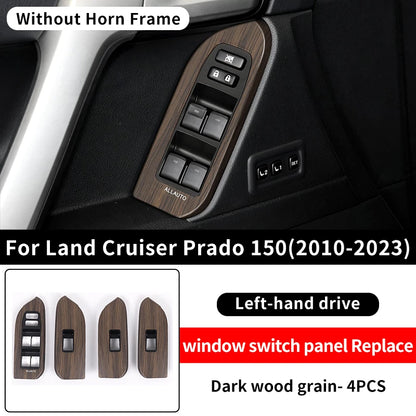 For Toyota 2010-2023 Land Cruiser Prado 150 LC150 Wood Grain Door Handle Armrest Interior Upgrade Accessories Replacement Parts