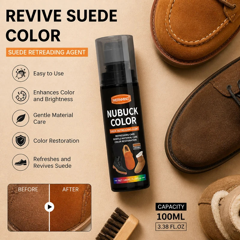 Leather Revitalizing Color Liquid for Suede Nubuck Velvet Leather Color Restoration And Gloss Recovery