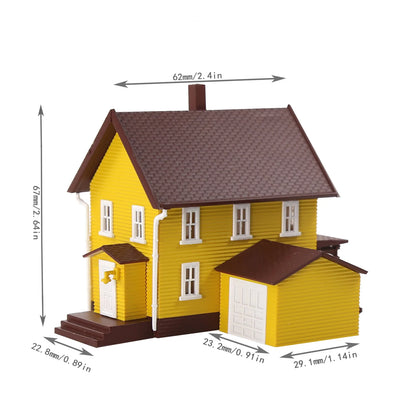 Evemodel N Scale Model Dwelling House Pre-built Painted Two-story Building