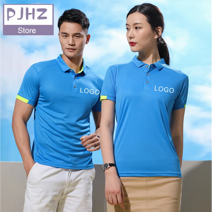 2024 Quick-drying Sports Polo Shirt Custom Design Company Brand Logo print Embroidery Breathable Lapel Short Sleeve Polo Shirts
