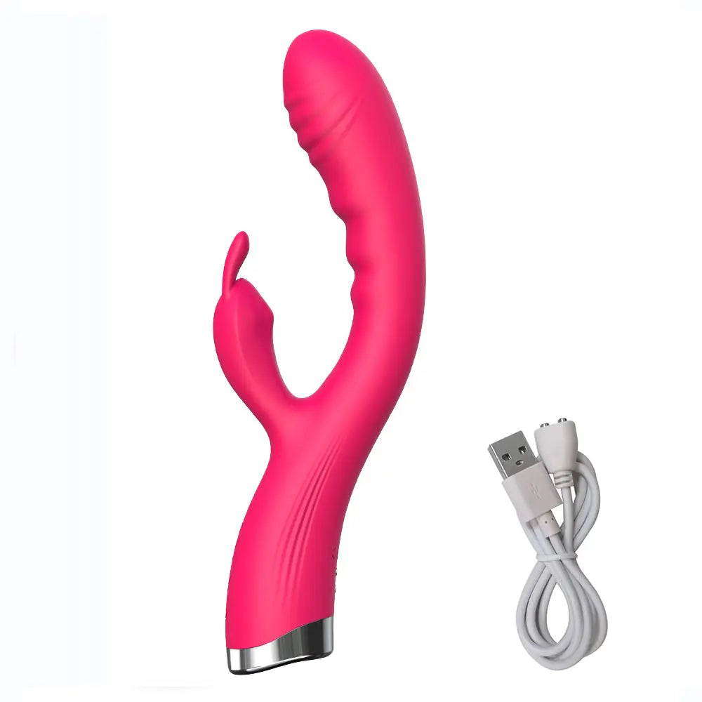 Rabbit Vibrator for Women USB Rechargeable G Spot Dildo Vibrator Clitoris Stimulator Dual Stimulation Female Masturbator SexToy