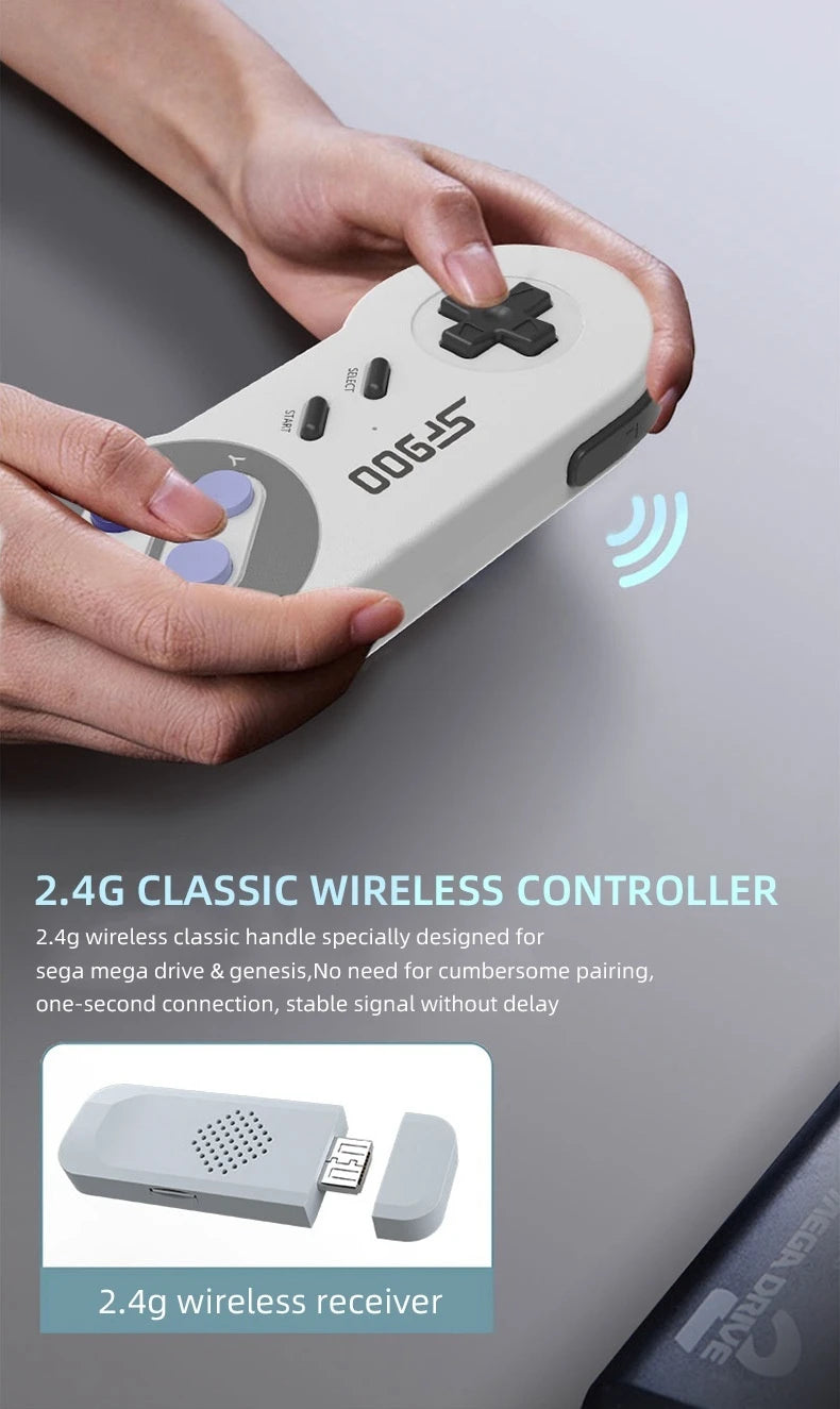SF900 Mini Video Game Console 2.4G Dual Wireless Console Game Stick 5000 Classical Games TV Game Sticks Game Gifts