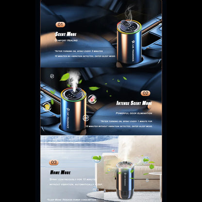 Car Air Refresher with LED Light Starry Projection Light Home Perfume Auto Air Purifier Aromatherapy Car Accessory For Tesla