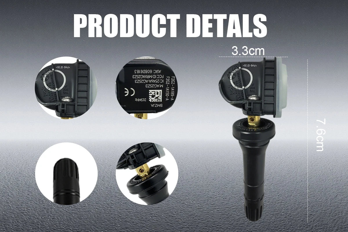 1/4PCS Tire Pressure Monitor Sensors TPMS F2GZ-1A189-AB For Ford F150 Galaxy Mustang Escape Compatible With F2GT1A180AB 315MHZ