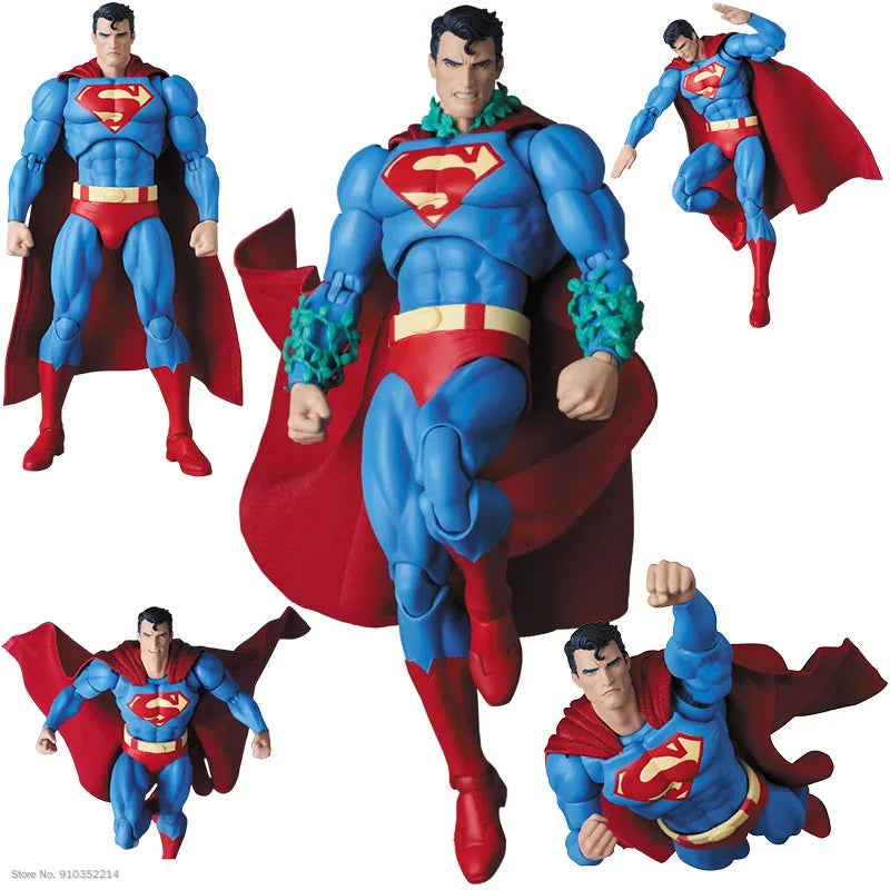 Genuine Ct Toys Mafex 117 Hush Version Dc Articulated Superman Action Figure Figurine Collectible Statue For Adult Fans Gift