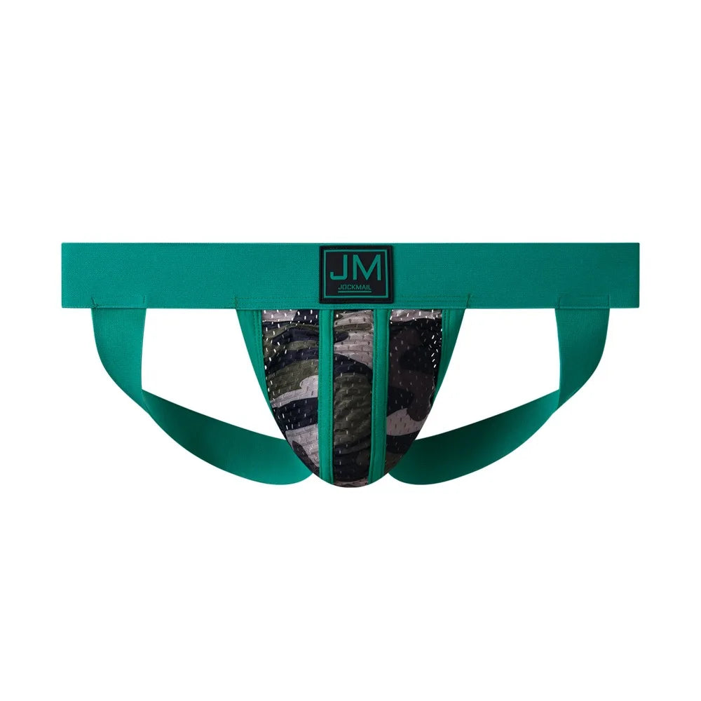 Jockmail Unisex Panties Camouflage Sisy Tanga Mesh Sexy Toy for Man Mustarbet 4PC Ropa Interior Hombre Summer New Jockstrap