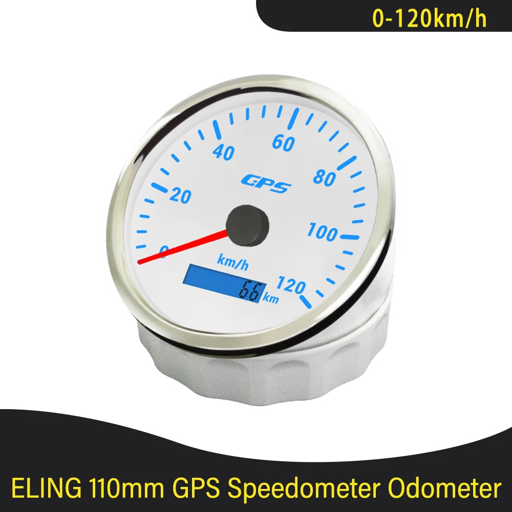 Newest Universal 110mm GPS Speedometer 60K 80K 120K 200K with GPS Antenna and 7 Colors Backlight for Boat Truck Car