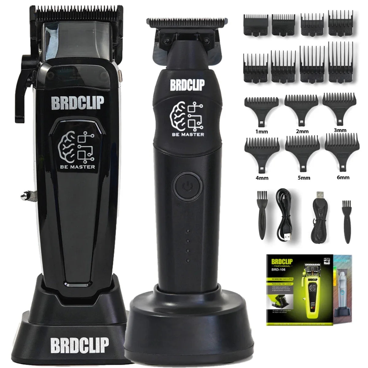 BRD 106 617 609 Professional Electric Hair Clipper Hair Trimmer DLC Blade with Base 7500RPM 7000RPM 7000RPM Barber Set BRDCLIP
