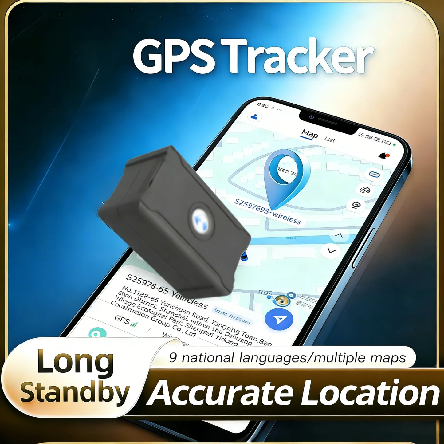 5m Accuracy Car GPS Locator Real-Time Remote Tracking Vehicle Anti-Theft Device for Car Truck Motorcycle Cattle with Subscriptio