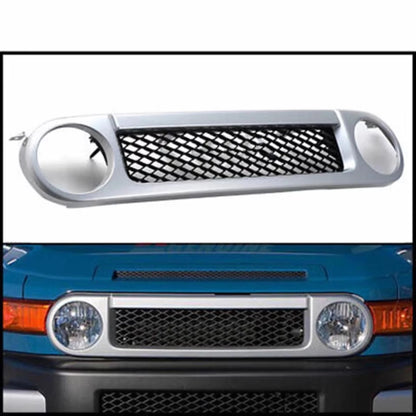 Chrome Front Grille Radiator Black Grill Mask Grid for Toyota Land Cruiser FJ 2007-2019 Body Kit Auto Accessories
