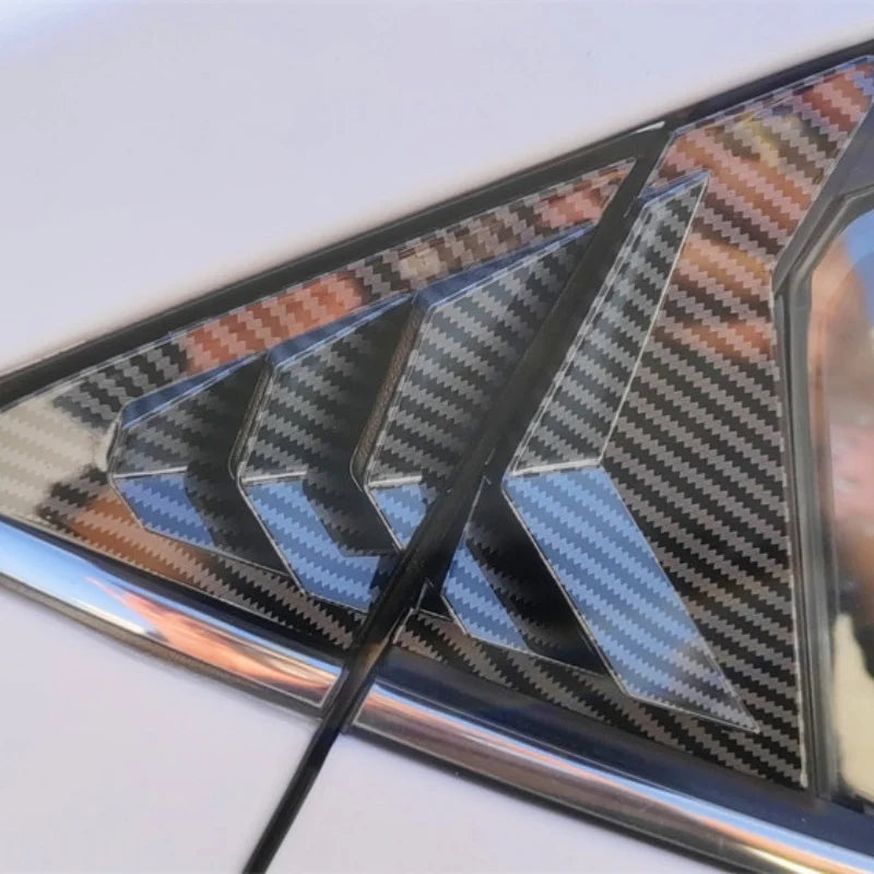 For Hyundai Elantra Avante Sedan 2011-2015 Rear ABS Carbon Fiber Side Vent Window Scoop Louver Trim Cover Auto Accessories